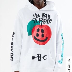 PacSun White Hoodie with Red and Green Graphic